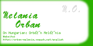 melania orban business card